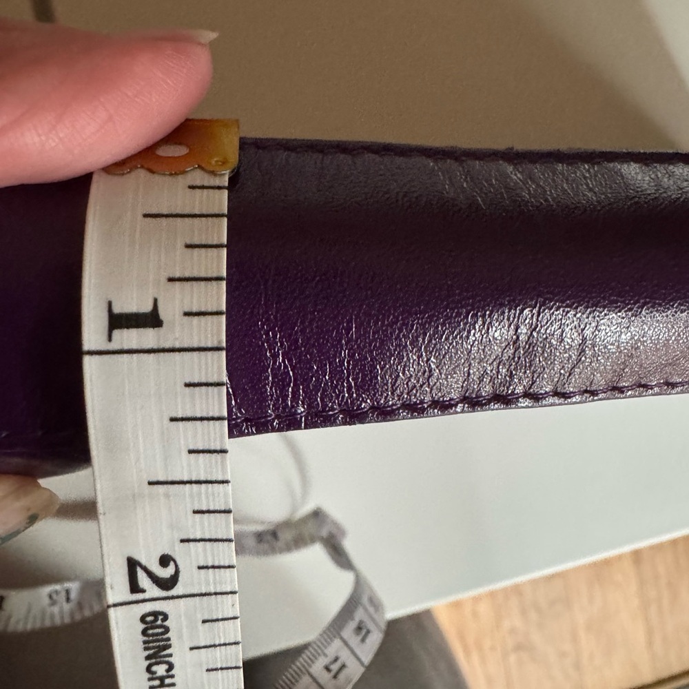 Vintage 80’s Genuine Leather Nolan Miller Dynasty Collection Purple Purse Bag - Picture 11 of 12